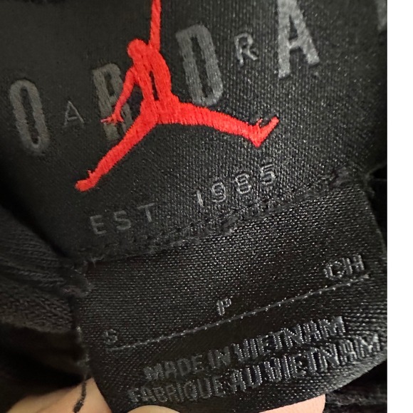 Nike Air Jordan Flight Hoodie Black Sweatshirt Chicago 1 Sneakers Graphic Small - Picture 3 of 10